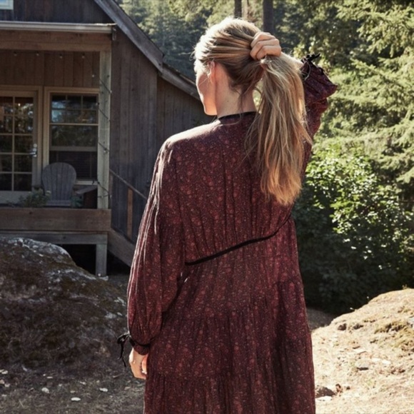 DOEN Azalea Floral Print Knee-Length Dress Sz S/Small - Picture 6 of 6